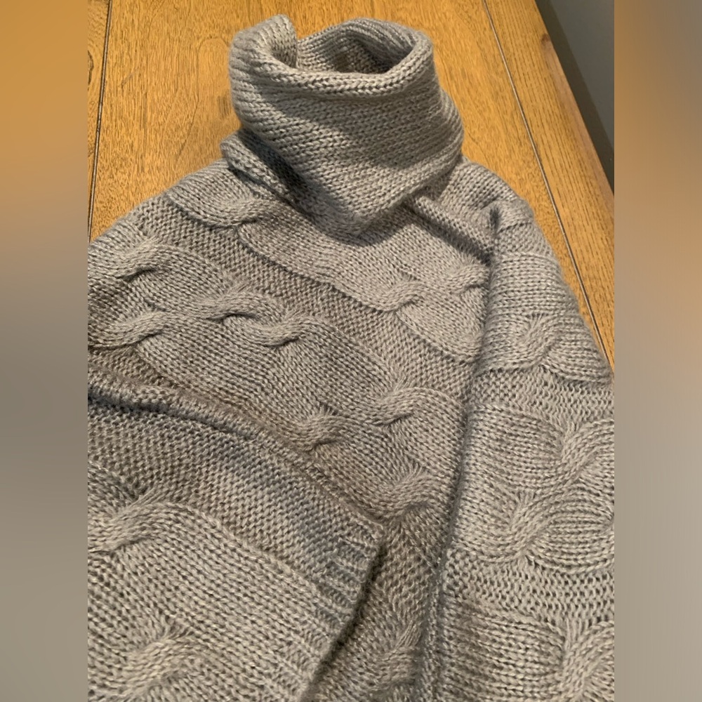 Gray Sweater Poncho, Great Condition, One Size Fits Most
